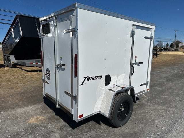 Homesteader 5 x 8 Enclosed V-Nose Cargo Trailer – Barn Doors image 3