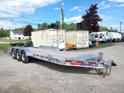 2024 N&N Trailers 7×20+3 Galvanized 22.5K Lowpro Equipment Trailer w/HD Full Width Ramps image 0