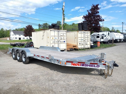 2024 N&N Trailers 7×20+3 Galvanized 22.5K Lowpro Equipment Trailer w/HD Full Width Ramps image 0