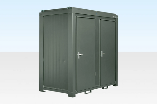 1+1 Double Mains Toilet 8Ft x 5Ft (Bottle Green) image 1
