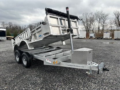 Cargo Pro 6 x 12 Aluminum Dump Trailer – Ladder Ramps image 0