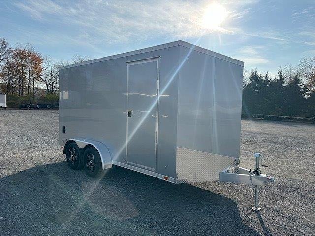 ATC 7 x 14 Enclosed Aluminum V-Nose Trailer – Aluminum Wheels image 2