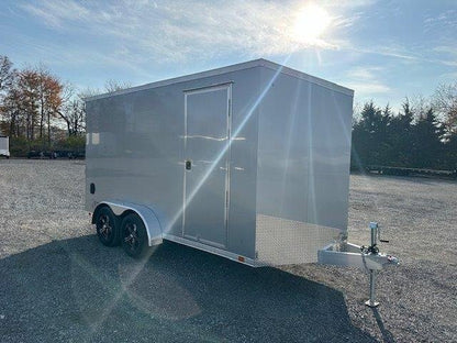 ATC 7 x 14 Enclosed Aluminum V-Nose Trailer – Aluminum Wheels image 2