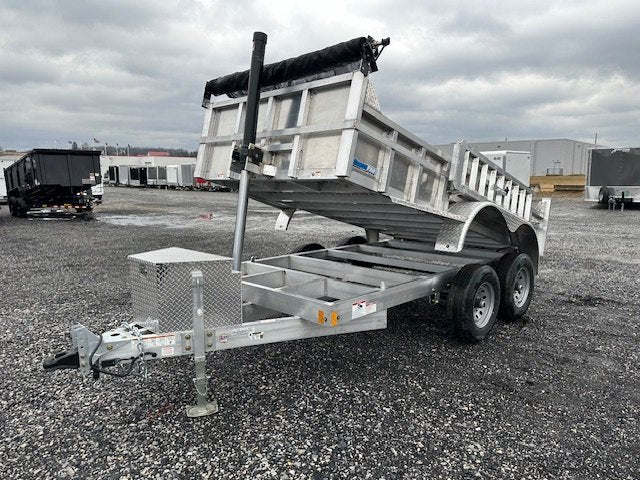 Cargo Pro 6 x 12 Aluminum Dump Trailer – Ladder Ramps image 2