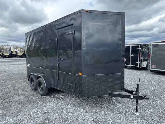 Homesteader 7 x 14 Enclosed Cargo Trailer – Black Trim OHV image 0