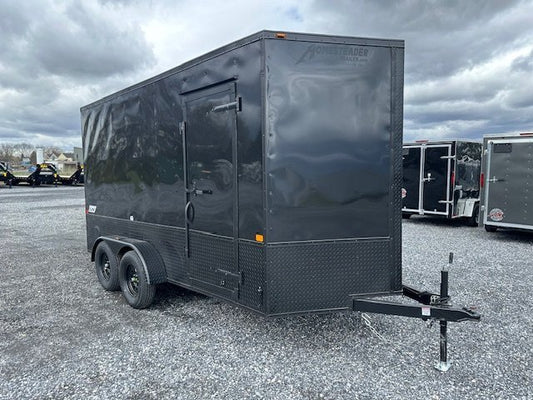 Homesteader 7 x 14 Enclosed Cargo Trailer – Black Trim OHV image 0