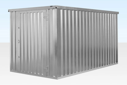 4M X 2.1M Flat Pack Container Store – Galvanised image 0