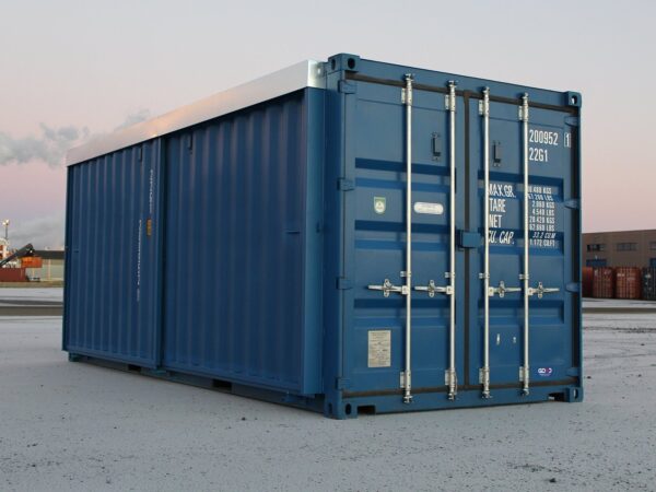 20-ft-Slidding-door-container-1.jpg 20ft Hi Cube Container (9′ 6″ high) suitable for IBC storage Sliding Door