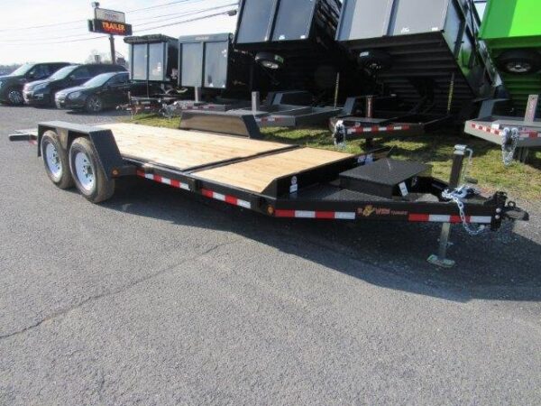 BWise 7 x 20 Low Profile Split-Tilt Equipment Trailer – Gravity Tilt